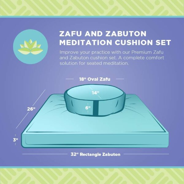 Premium Meditation Cushion and Mat Set - Image 3