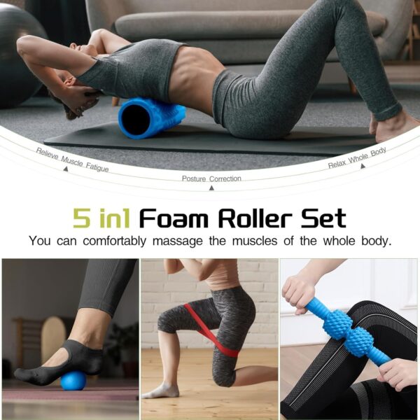 5-in-1 Foam Roller Set - Massage Stick & Ball - Image 3