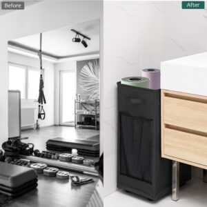 Yoga Mat Storage Rack with Wheels