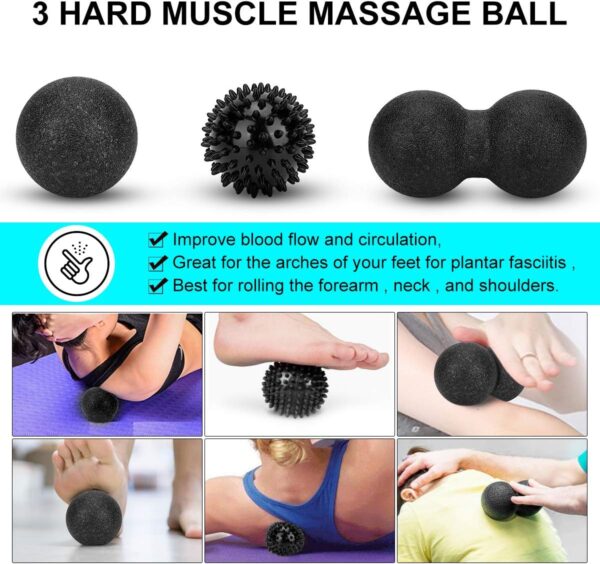 Foam Roller Set - Muscle Stick, Fasciitis Ball - Image 3
