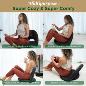 Premium Adjustable Meditation Floor Chair with Back Support