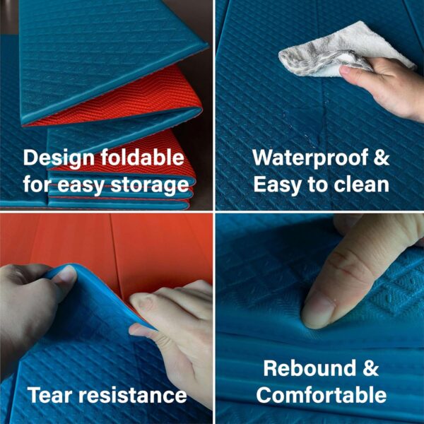 Foldable Yoga Mat – 1/4" & 5/16" Thick, Anti-Slip - Image 3